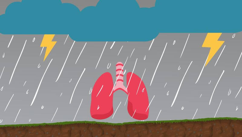 Lunge im Regen